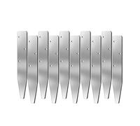 Lot de 10 piquets de coffrage en béton en forme de V résistants à la | Clous plats en acier pour clôtures en béton pour jardin, pelouse, parterres et paysages