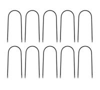 Lot de 10 piquets de gouttière en forme de U pour bec de de 10,2 | Piquets de sol en métal pour jardin, cour, maison, clôture extérieure, eau de pluie souterraine