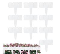 Lot de 10 piquets de jardin décoratifs, aspect pierre, bordure de clôture décorative pour terrasse, chemin, trottoir, pelouse, cour, paysage, , parc,