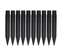 Lot de 10 piquets de sol renforcés pour lampes solaires - Piques en ABS résistant aux intempéries avec ancrage stable, convient pour jardin, pelouse et cour