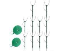 Lot de 10 piquets de support empilables verts pour Monstera, conçus pour une insertion stable du sol et des options de fixation flexibles pour une gestion continue de la croissance