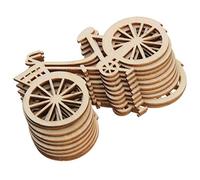 Lot de 10 placages en bois découpés en forme de vélo pour loisirs créatifs, décoration sur le thème du mariage, décorations de vacances, décorations de fête, lumières de fête, rangement de vacances