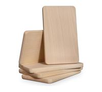 Lot de 10 planches à découper en bois de hêtre 23 x 15 x 1,5 cm - Planche petit déjeuner rectangulaire - Bois naturel non traité - Idéal pour graver, servir ou présenter