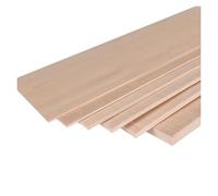 Lot de 10 planches de bois brut pour bricolage - Épaisseur : 1,5 mm/2 mm/3 mm/4 mm/5 mm-10 mm - Pour bricolage, construction, sculpture, accessoires (50 x 100 mm, 3 mm d'épaisseur)