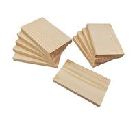 Lot de 10 planches de bois rectangulaires en bois brut pour travaux manuels, 10 x 6 x 1 cm, blocs de bois vierges pour sculpter, peindre et brûler