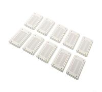 Lot de 10 planches d'expérimentation sans soudure 270 trous pour extension GPIO et test de circuit, 10 pièces pour modèle SYB-46, matériau ABS avec clips en bronze phosphoreux, 52 x
