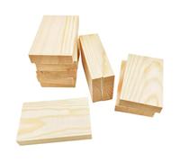 Lot de 10 planches rectangulaires en bois brut pour travaux manuels, 10 x 6 x 1,5 cm, blocs de bois vierges pour sculpter, peindre et brûler