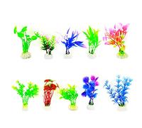 Lot de 10 plantes artificielles en plastique pour aquarium