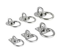 Lot de 10 plaques à œillets en acier inoxydable 304 - Anneau agrafé - Boucle de crochet en forme de U - Pour crochets muraux et plafonds (carré M5)