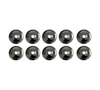 Lot de 10 plaques arrière noires mates pour boutons de placard en acier au carbone conçues pour compléter la décoration d'armoire