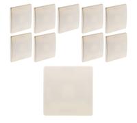 Lot de 10 plaques cache boîtes 75x75mm vis + griffes - Blanc - Diwone - Zenitech