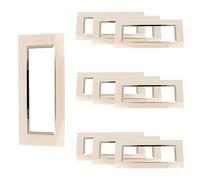 Lot de 10 plaques carrées en verre trempé, 7 modules/places, compatibles avec Bticino Living Light, couleur blanche, série MBL, pour boîte 507
