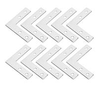 Lot de 10 plaques de connexion pour profilés aluminium - Raccords d'assemblage externe pour joints d'angle - Compatibles avec les profilés aluminium extrudés de la série 2020 (Planche 20L)