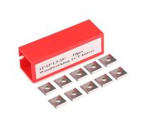Lot de 10 plaques de coupe réversibles - Lames de rechange - Inserts en carbure de tungstène - Aiguisées sur le côté carré - En carbure de tungstène interchangeable - Pour fraise plane, outil de
