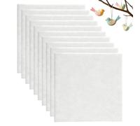 Lot de 10 plaques de feutre blanches 27,9 x 27,9 cm carrées douces et | Carrés en feutre blanc pour les cours d'art, les activités manuelles, les cours scolaires, les activités parent-enfant