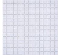 Lot de 10 plaques de mosaïque en verre uni blanc collé sur papier pour piscine
