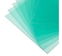 Lot de 10 plaques de protection pour casque de soudage - Vert transparent - Matériau résistant au feu avec support solaire auto-obscurcissant - 110 x 90 mm