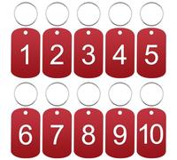 Lot de 10 plaques d'immatriculation 1-10 en aluminium gravées t porte, numéros