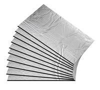 Lot de 10 plaques d'isolation en aluminium butyle, 250 x 180 x 7 mm, tapis d'isolation autocollant, isolation ignifuge, imperméable, anti-bourdonnement pour isolation acoustique et thermique dans les