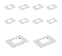 Lot de 10 plaques en plastique carrées, 3 modules pour boîte 503, compatibles avec Bticino Living, couleur blanc, série MBL