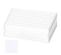 Lot de 10 plaques nominatives pour portes - Support mural en acrylique transparent - Pour salle de t bureau - Avec 20 bandes adhésives - Incassables - Pour hôtel et lieu de travail - 8 x 2 cm