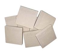 Lot de 10 plaques pour test de stries minérales et test de dureté Mohs Blanc