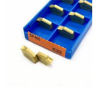 Lot De 10 Plaquettes Carbure Fendues SP300 SP400 PC9030 NC3020 NC3030, Outil De Tournage Pour Rainurage Et Tronçonnage Des Métaux Plaquettes de Carbure CNC(SP400 NC3030)
