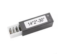 Lot de 10 plaquettes de découpe carrées en carbure de tungstène - Dimensions : 14 x 14 x 2 mm - Pour panneaux de particules et contreplaqué - Pour usinage du bois