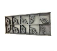 Lot de 10 plaquettes de tournage en carbure DNMG150604 TF pour acier, acier inoxydable et fer