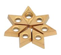 Lot de 10 Plaquettes de Tournage en Carbure, Outils de Coupe de Fraisage CNC DCMT070204, Coupe Rapide et Précise pour Porte-outils SDJCR L110 1212 H07