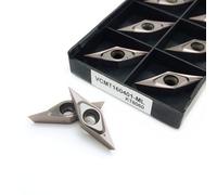 Lot de 10 plaquettes de tournage internes CNC en carbure VCMT160401 et VCMT160402, 10 pièces KT8060(VCMT160401 ML KT8060)