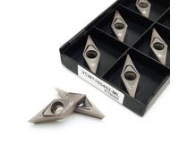 Lot de 10 plaquettes de tournage internes CNC en carbure VCMT160401 et VCMT160402, 10 pièces KT8060(VCMT160402 ML KT8060)