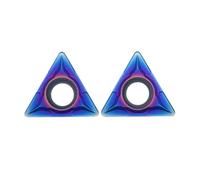 Lot de 10 plaquettes fraisage TCMT16T304 TCMT16T308 LY7010 Nano Blue en carbure for tournage et d'acier inoxydable(TCMT16T308 LY7010)