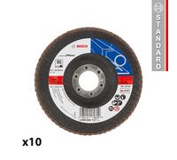 Lot de 10 Plateaux à lamelles X551 Ø125 EXPERT for Metal Grain 60 BOSCH