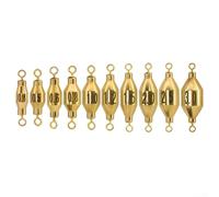 Lot de 10 plombs de pêche en laiton pivotants