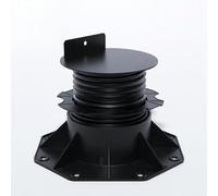 Lot de 10 plots 60-138 mm pour terrasse bois et composite Noir, Unités - 10 plots