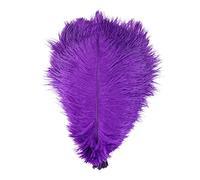 Lot de 10 plumes d'autruche - 25-30 cm - Beau bouquet naturel - Plume pour travaux manuels - Décoration de maison - Décoration de mariage - Décoration de mariage - Violet #2