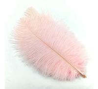 Lot de 10 plumes d'autruche blanches de 15 à 40 cm, pour loisirs créatifs, décoration et centres de table, accessoires de table, plumes, vase de mariage, rose clair, 35 à 40 cm