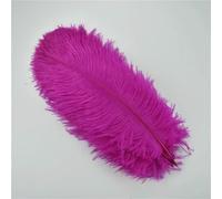 Lot de 10 plumes d'autruche blanches de 30 à 35 cm pour loisirs créatifs, vases, décoration de mariage et accessoires artisanaux. Couleur : rose rouge.