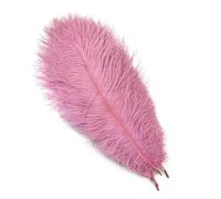 Lot de 10 plumes d'autruche blanches naturelles pour travaux manuels, mariage, maison, carnaval, décoration de table, centres de table, 15-20 cm, 20-25 cm, 30-35 cm, plume : 40 violet/rose, 15-
