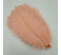 Lot de 10 plumes d'autruche colorées, accessoires artisanaux, attrape-rêves, décoration, création de bijoux, centre de table, plumes naturelles, rose coquillage, 25-30 cm