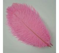 Lot de 10 plumes d'autruche colorées de 30 à 50 cm, pour travaux manuels, décoration de vases, centres de table, accessoires de carnaval, rose, 45 à 50 cm