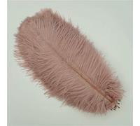 Lot de 10 plumes d'autruche colorées pour loisirs créatifs, décoration de mariage, accessoires artisanaux, centres de table, décoration de carnaval - Rose cuir - 25-30 cm (10-12 pouces)