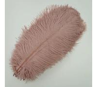 Lot de 10 plumes d'autruche colorées pour travaux manuels, grandes plumes blanches et noires, décoration de table, bijoux, artisanat, décoration, cuir rose, 15-20 cm