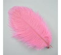 Lot de 10 plumes d'autruche de 25 à 30 cm pour loisirs créatifs, décoration de fêtes et création de bijoux. Plumes naturelles pour travaux d'aiguille et artisanat - Rose