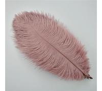 Lot de 10 plumes d'autruche de 25 à 30 cm, pour travaux manuels, décoration de fête, création de bijoux, plumes naturelles pour travaux d'aiguille et artisanat - Cuir rose