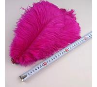 Lot de 10 plumes d'autruche de 30 à 35 cm, pour loisirs créatifs, décoration de mariage, accessoires artisanaux, centres de table, plumes de carnaval, rose vif, 30 à 35 cm, 50 pièces