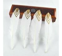 Lot de 10 plumes d'oie dorées et argentées pour la fabrication de bijoux, décoration artisanale, diamant blanc et or
