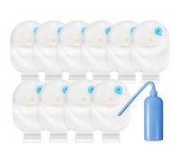 Lot de 10 Poches de Colostomie, Fournitures de Stomie Monobloc, Poches Vidables avec Fermeture pour Les Soins de Stomie Iléostomisée, Découpables pour Stomies de 20 à 65 Mm