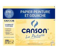 Lot de 10 Pochette 6 feuilles Peinture et Gouache 24x32 370g/m², grain léger blanc naturel